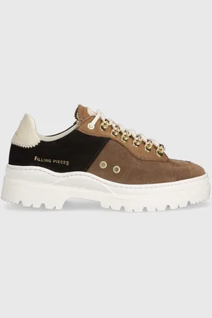 Filling pieces Semišové tenisky Court Serrated Topaz barva