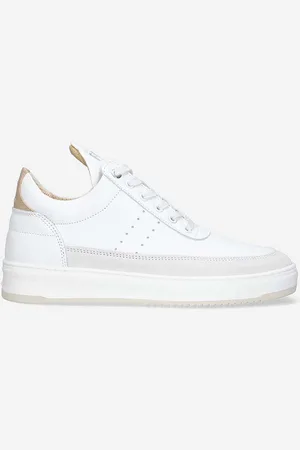 Filling pieces Kožené tenisky Low Top Bianco barva