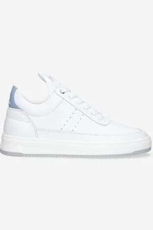 Filling pieces Kožené tenisky Low Top Bianco barva