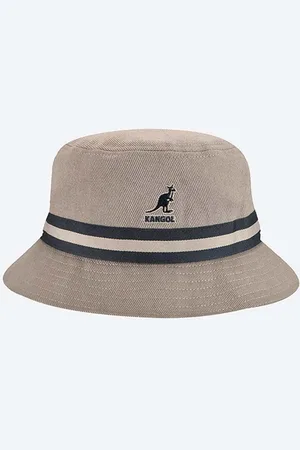 Kangol Bavlněný klobouk Stripe Lahinch tmavomodrá barva