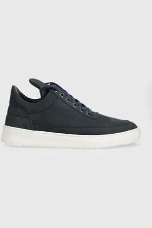 Filling pieces Semišové tenisky Low Top Ripple Nubuck tmavomodrá barva