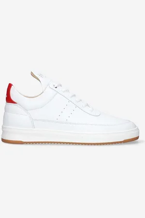 Filling pieces Kožené tenisky Low Top Bianco barva