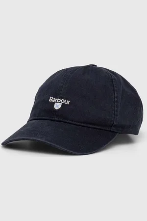 Barbour Bavlněná baseballová čepice tmavomodrá barva