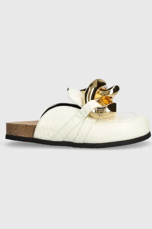 J.W.Anderson Kožené pantofle Chain Loafer dámské