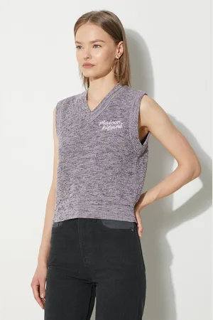 Maison Kitsuné Bavlněná vesta Handwriting Cropped Vest barva