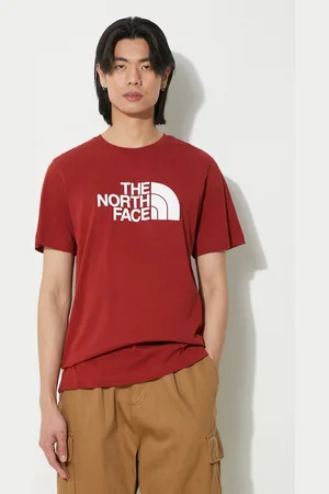 The North Face Bavlněné tričko M S/S Easy Tee vínová barva