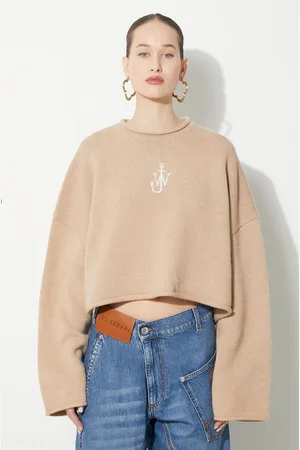 J.W.Anderson Vlněný svetr Cropped Anchor Jumper dámský