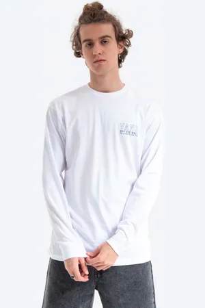 Vans Bavlněné tričko s dlouhým rukávem Moonstone Beach barva