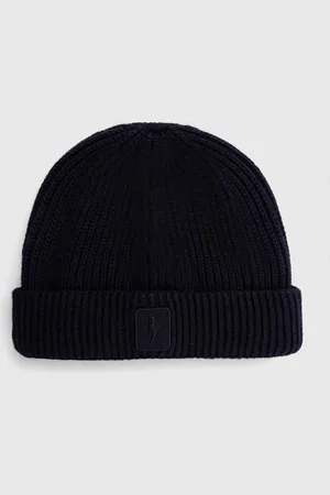 Neil Barrett Čepice s příměsí kašmíru Neil Barett FISHERMAN BEANIE tmavomodrá barva