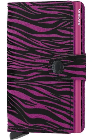 Secrid Kožená peněženka Miniwallet Zebra Fuchsia barva