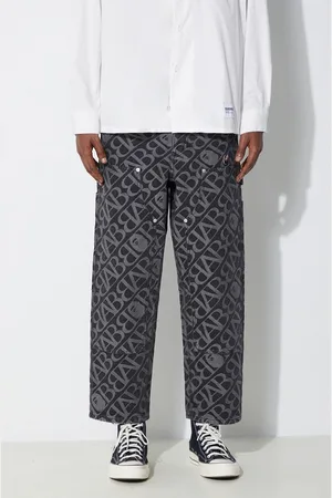 A Bathing Ape Bavlněné džíny Metal One Point Double Knee Denim Work Pants 1J80150052