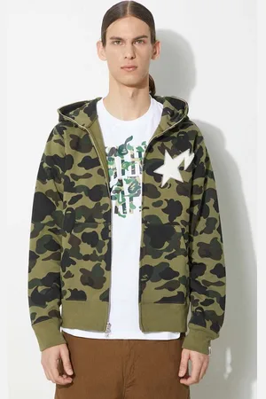 A Bathing Ape Bavlněná mikina 1St Camo Full Zip Hoodie pánská