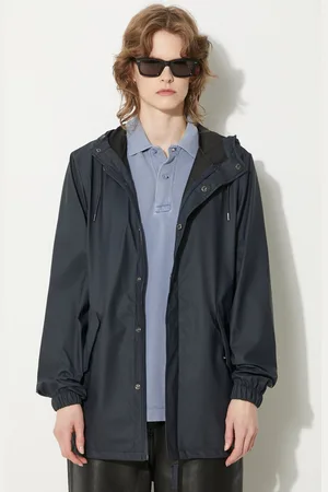 Rains Bunda 18010 Fishtail Jacket tmavomodrá barva