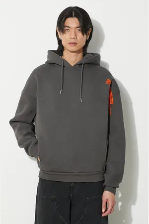 Alpha Industries Mikina Flock Logo Hoody pánská