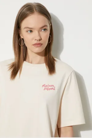 Maison Kitsuné Bavlněné tričko Handwriting Comfort barva