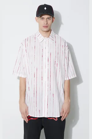 MARCELO BURLON Bavlněná košile County Pinstripes Over Shirt barva