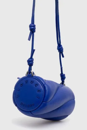 Fiorucci Kožená kabelka Electric Blue Leather Mini Mella Bag U01FPABA002LE04BL06