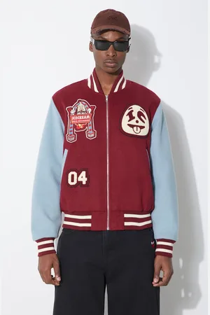 ICECREAM Bomber bunda Diner Team Varsity vínová barva