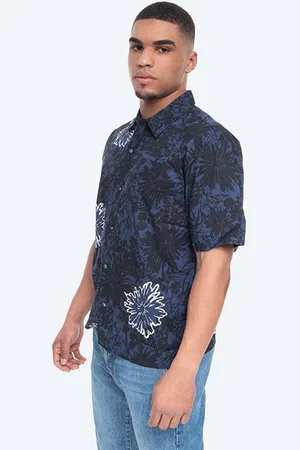 Norse projects Košile Carsten Flower Print vínová barva