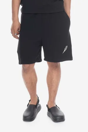 Neil Barrett Bavlněné šortky Neil Barett Embroidered Bolt Shorts PBJP060-U509 01 barva