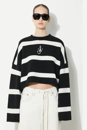 J.W.Anderson Vlněný svetr Cropped Anchor Jumper dámský