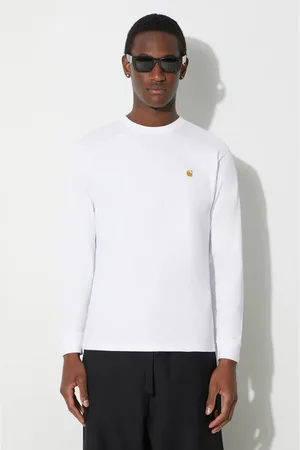 Carhartt Bavlněné tričko s dlouhým rukávem Longsleeve Chase T-Shirt barva