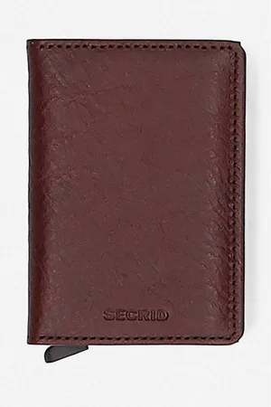 Secrid Kožená peněženka Vegetable Tanned vínová barva