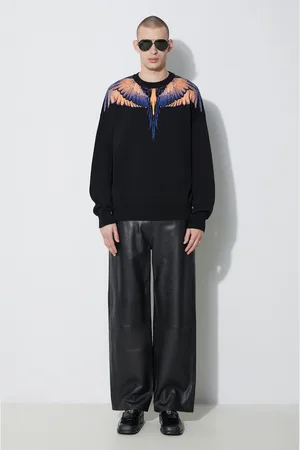 MARCELO BURLON Bavlněný svetr Icon Wings Knit Boxy Crew barva
