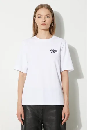 Maison Kitsuné Bavlněné tričko Handwriting Comfort barva