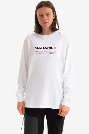 Maharishi Bavlněné tričko s dlouhým rukávem Miltype Embroidered L/S T-Shirt barva