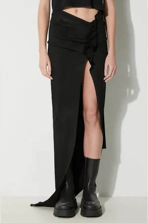 Rick Owens Džínová sukně Rick Owens Denim Skirt Edfu Skirt Long barva