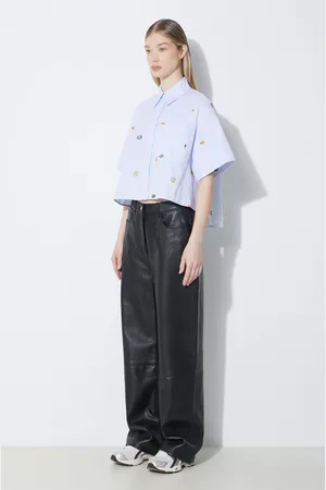 Kenzo Bavlněná košile Fruit Stickers Cropped Shirt relaxed
