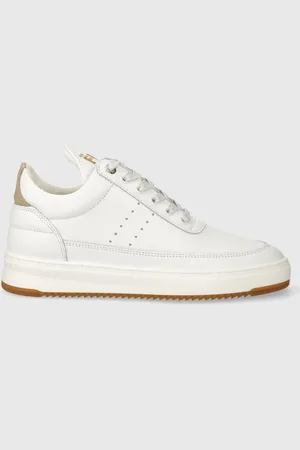 Filling pieces Kožené tenisky Low Top Bianco barva