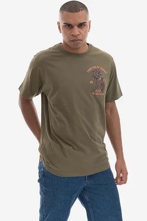 Maharishi Bavlněné tričko U.A.P. Embroidered T-shirt Organic Cotton Jerse 4093 OLIVE barva