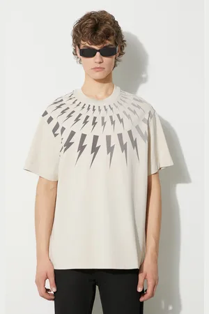 Neil Barrett Bavlněné tričko Neil Barett EASY DROPPED SHOULDER FAIRISLE barva