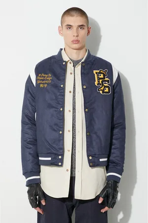 PUMA Bomber bunda X STAPLE Varsity Jacket tmavomodrá barva