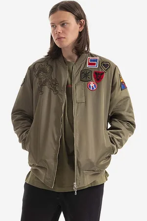 Maharishi Oboustranná bomber bunda Reversible MA1 Japanese Nylon Twill 8046 OLIVE pánská