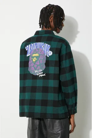 A Bathing Ape Bavlněná košile Block Check Shirt barva