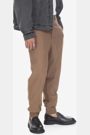 Neil Barrett Kalhoty s příměsí vlny Neil Barett Jack Slim Low Rise Rib Cu PBPA78S-U008 1390 barva