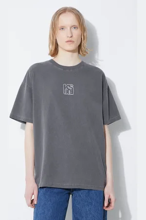KSUBI Bavlněné tričko Stacked Oh G Ss Tee Charcoal barva