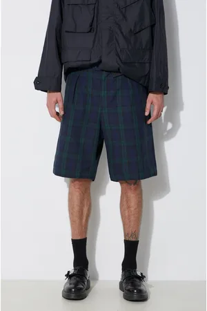 ENGINEERED GARMENTS Plátěné kraťasy Sunset tmavomodrá barva