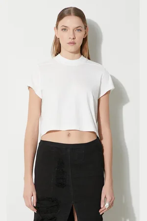 Rick Owens Bavlněné tričko Rick Owens Cropped Small Level T-Shirt barva