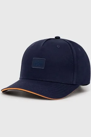 Alpha Industries Bavlněná baseballová čepice Essentials RL tmavomodrá barva