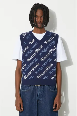 Kenzo Vesta s příměsí vlny by Verdy Vest tmavomodrá barva