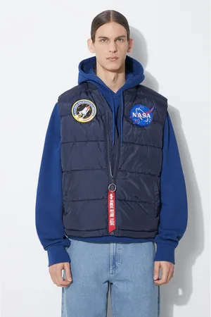 Alpha Industries Vesta Puffer Vest NASA tmavomodrá barva
