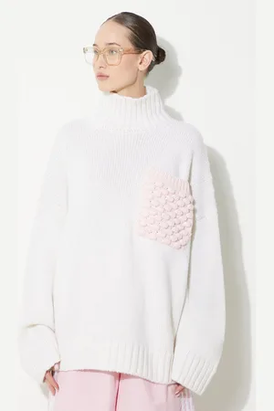 J.W.Anderson Vlněný svetr Textured Patch Pocket Turtleneck Jumper dámský