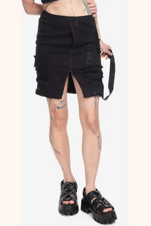 Rick Owens Džínová sukně Rick Owens barva