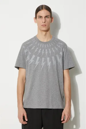 Neil Barrett Bavlněné tričko Fairisle Thunderbolt Slim barva