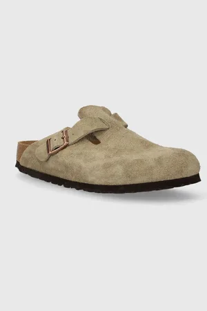 Birkenstock Semišové pantofle Boston dámské