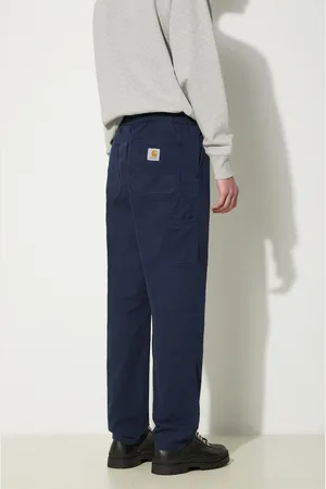 Carhartt Bavlněné kalhoty Flint Pant tmavomodrá barva